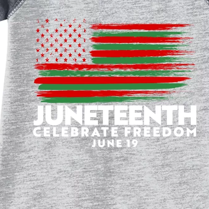 Juneteenth US Flag Celebrate Freedom June 19 Infant Baby Jersey Bodysuit