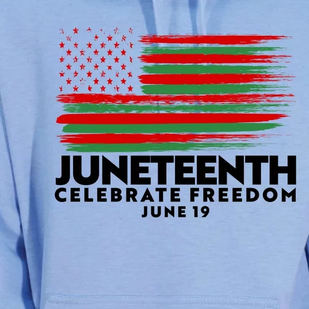 Juneteenth US Flag Celebrate Freedom June 19 Unisex Surf Hoodie