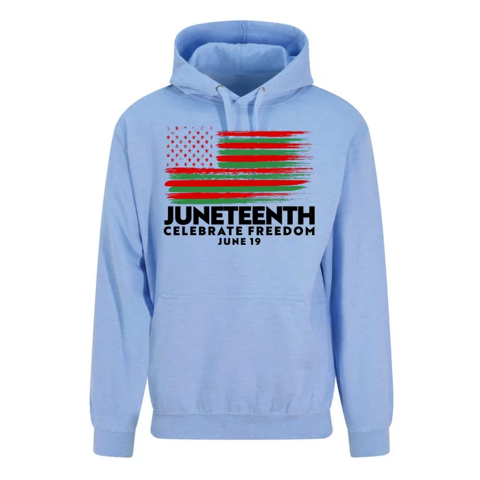 Juneteenth US Flag Celebrate Freedom June 19 Unisex Surf Hoodie