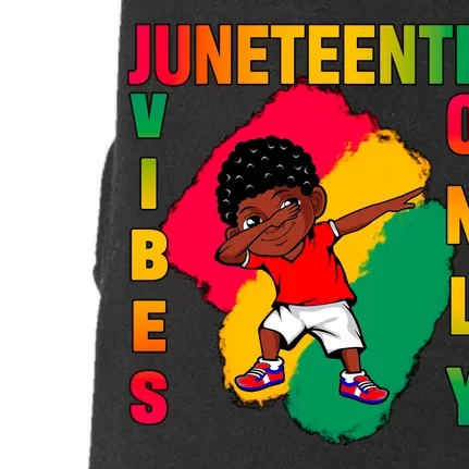 Juneteenth Vibes Only Dabbing African American Boys Doggie 3-End Fleece Hoodie