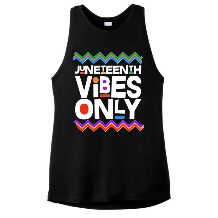 Juneteenth Vibes Only June 19 1865 Ladies Tri-Blend Wicking Tank