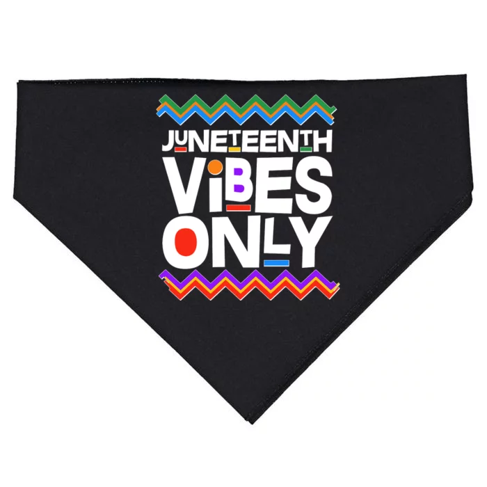 Juneteenth Vibes Only June 19 1865 USA-Made Doggie Bandana