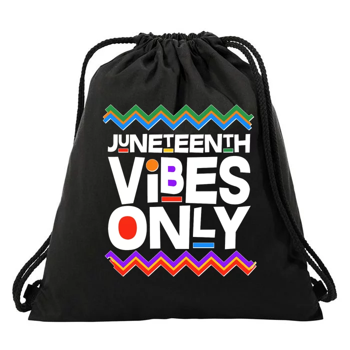 Juneteenth Vibes Only June 19 1865 Drawstring Bag