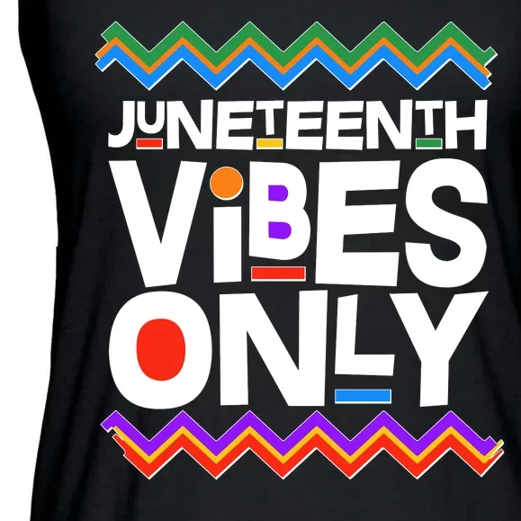 Juneteenth Vibes Only June 19 1865 Ladies Essential Flowy Tank