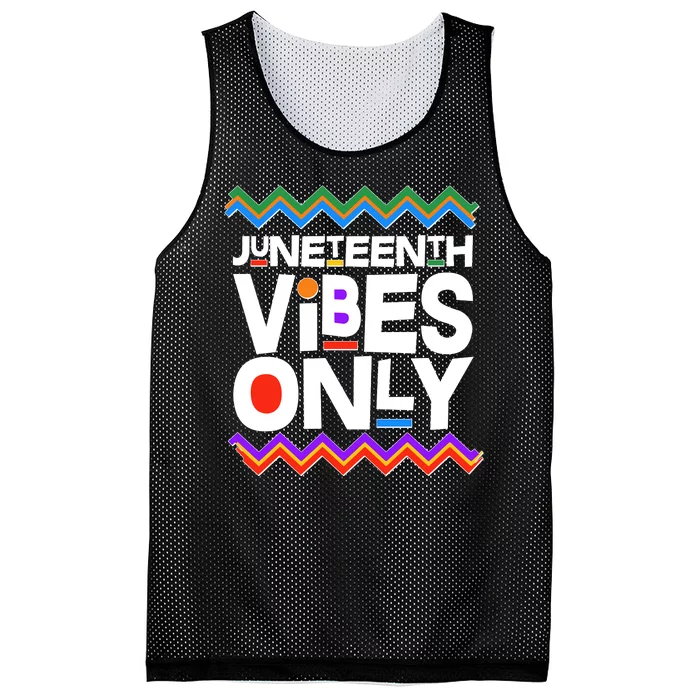 Juneteenth Vibes Only June 19 1865 Mesh Reversible Basketball Jersey Tank