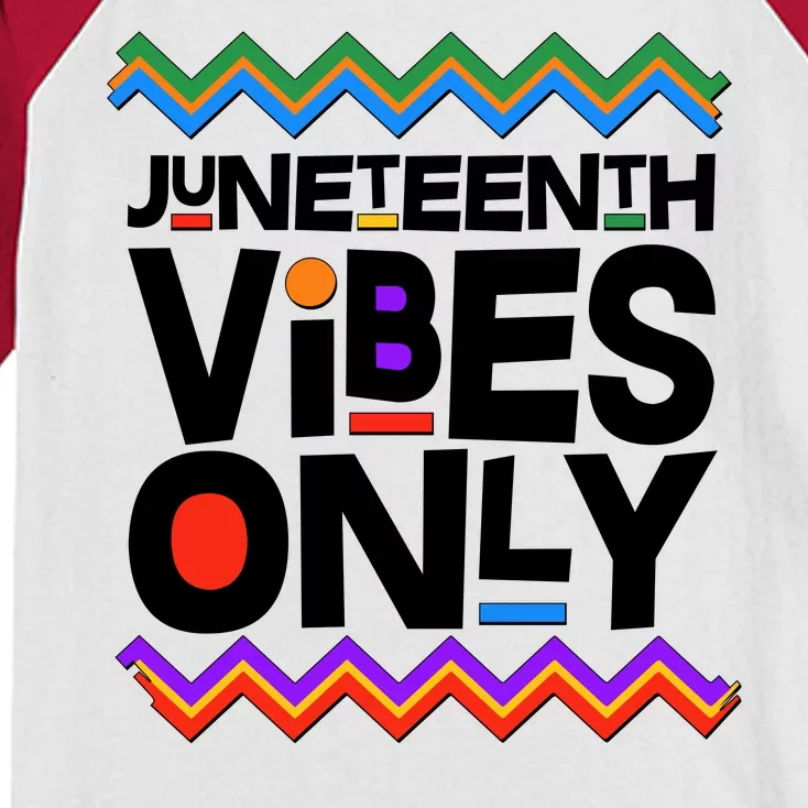 Juneteenth Vibes Only June 19 1865 Kids Colorblock Raglan Jersey