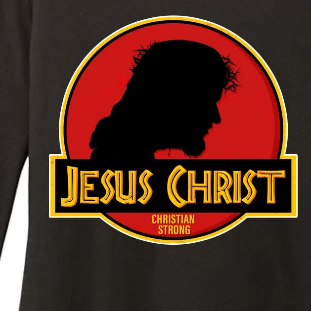 Jurassic Jesus Christ Christian Faith Womens CVC Long Sleeve Shirt