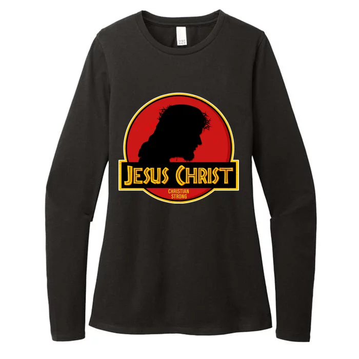 Jurassic Jesus Christ Christian Faith Womens CVC Long Sleeve Shirt