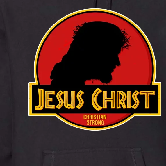 Jurassic Jesus Christ Christian Faith Premium Hoodie