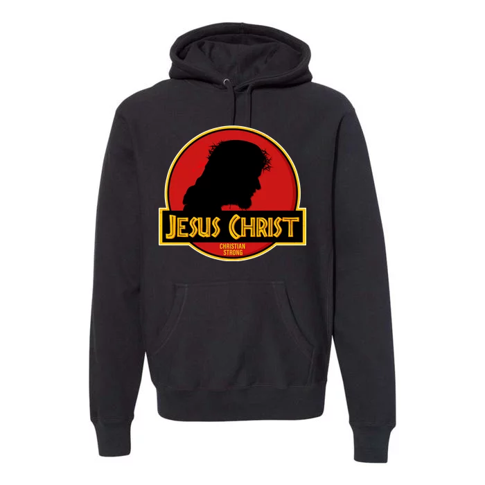 Jurassic Jesus Christ Christian Faith Premium Hoodie