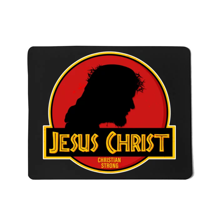 Jurassic Jesus Christ Christian Faith Mousepad