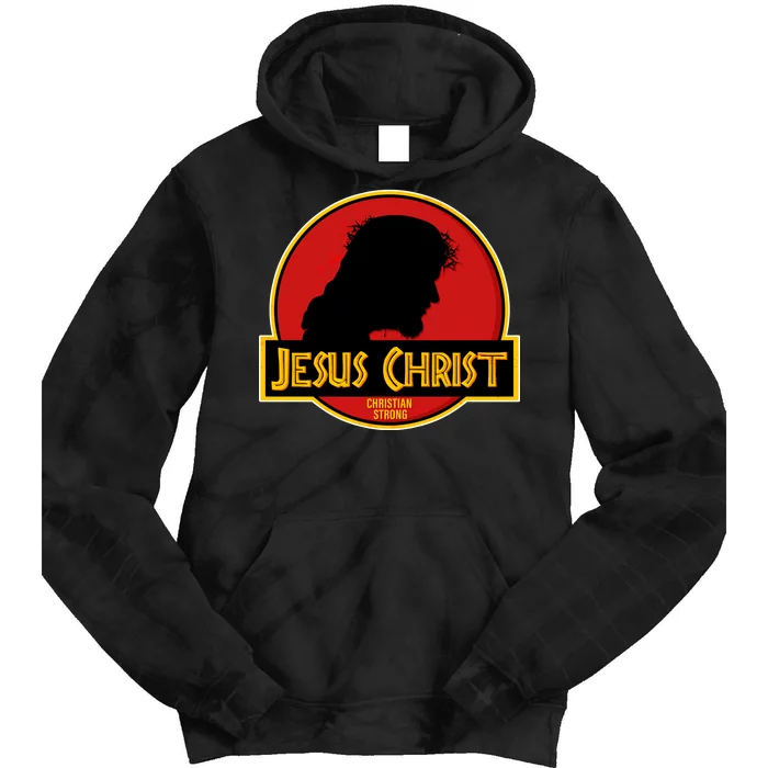 Jurassic Jesus Christ Christian Faith Tie Dye Hoodie