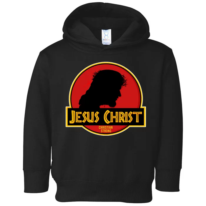 Jurassic Jesus Christ Christian Faith Toddler Hoodie