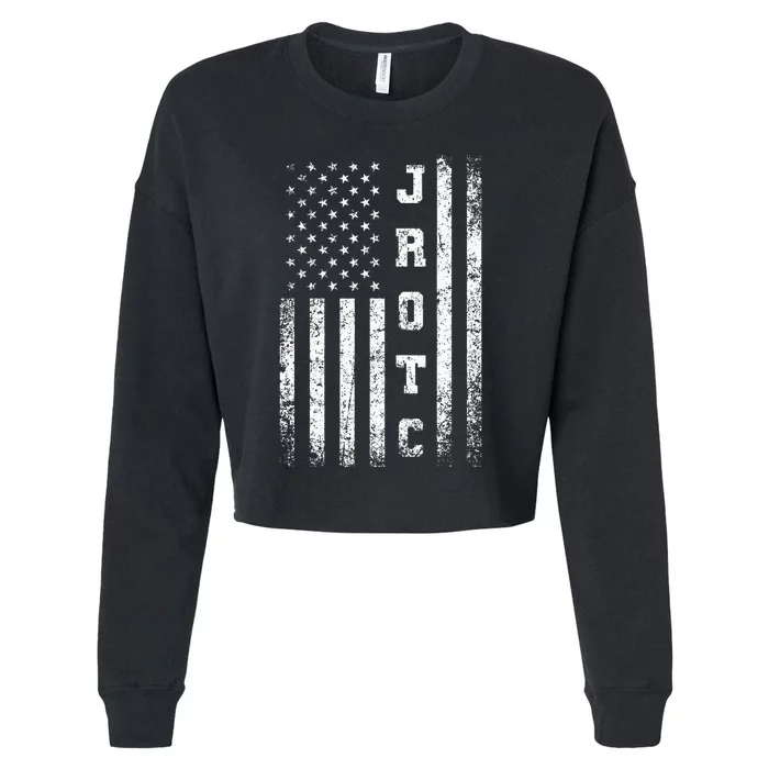 Jrotc United States Junior Rotc American Flag Cool Cropped Pullover Crew