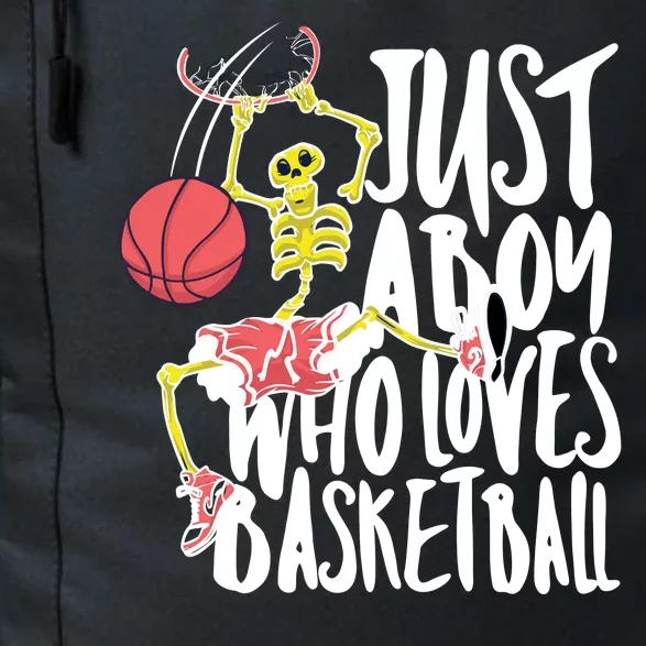 Just A Boy Who Loves Basketball Skeleton Daily Commute Backpack