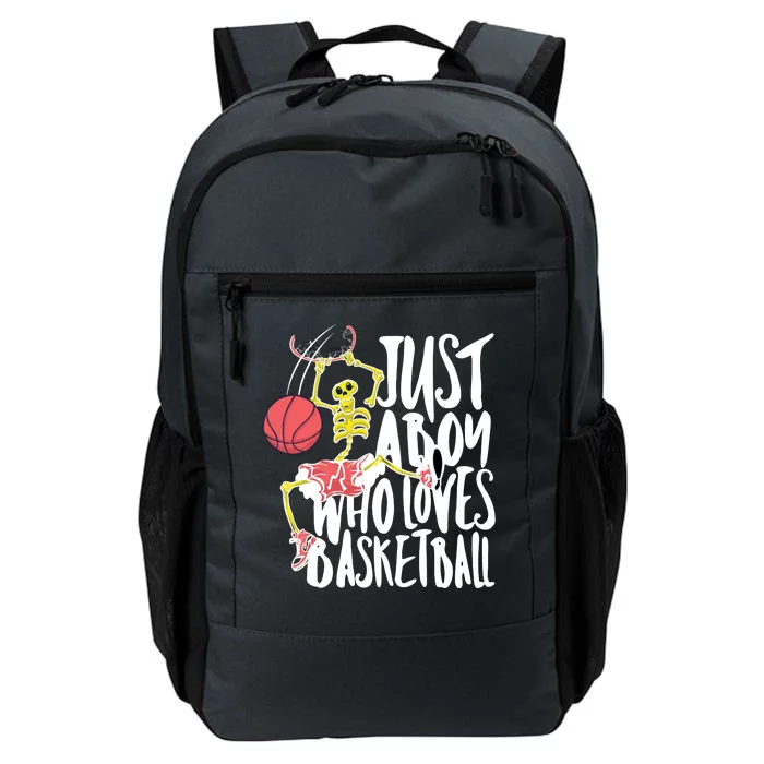 Just A Boy Who Loves Basketball Skeleton Daily Commute Backpack