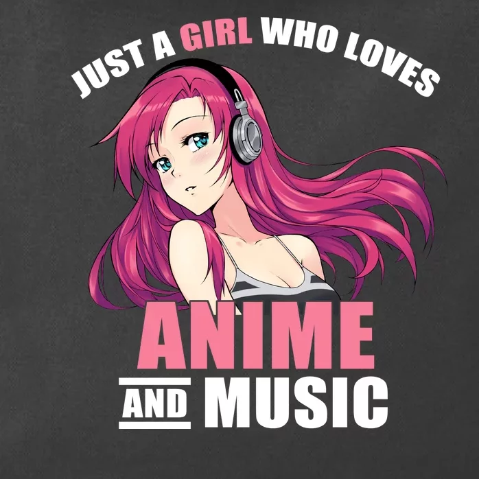 Just A Girl Who Like Anime And Music Funny Anime Zip Tote Bag