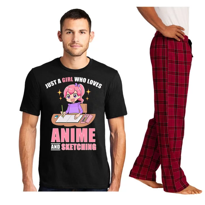 Just A Girl Who Loves Anime And Sketching Pajama Set