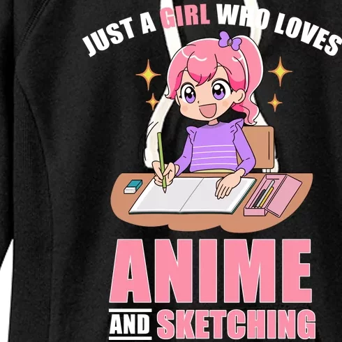 Just A Girl Who Loves Anime And Sketching Women's Fleece Hoodie