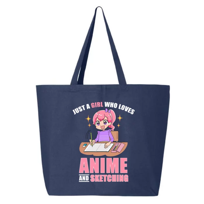 Just A Girl Who Loves Anime And Sketching 25L Jumbo Tote