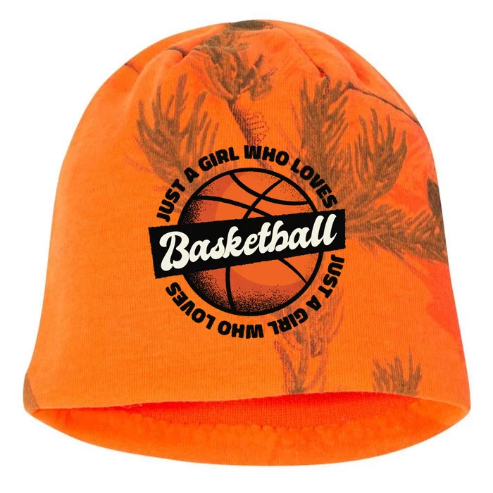 Just A Girl Who Loves Basketball Kati - Camo Knit Beanie