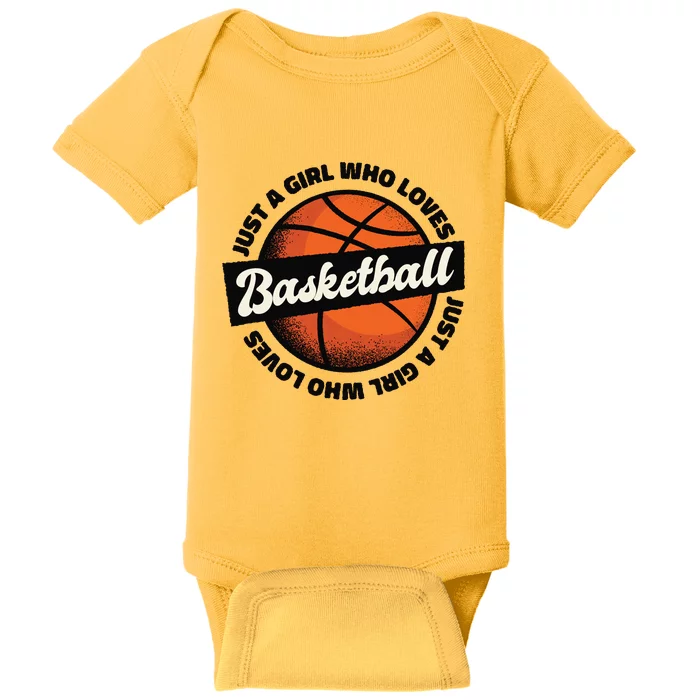 Just A Girl Who Loves Basketball Baby Bodysuit