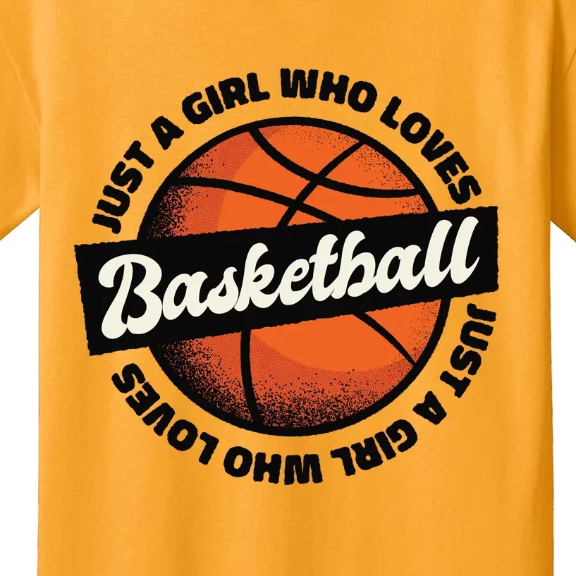 Just A Girl Who Loves Basketball Kids T-Shirt