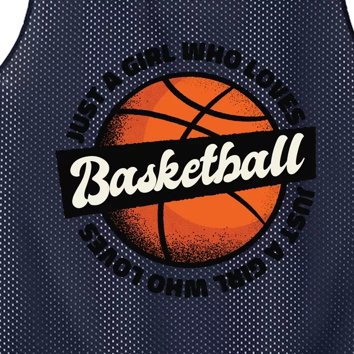 Just A Girl Who Loves Basketball Mesh Reversible Basketball Jersey Tank