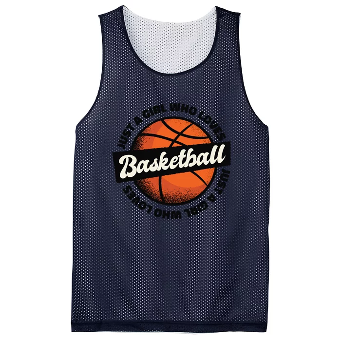 Just A Girl Who Loves Basketball Mesh Reversible Basketball Jersey Tank