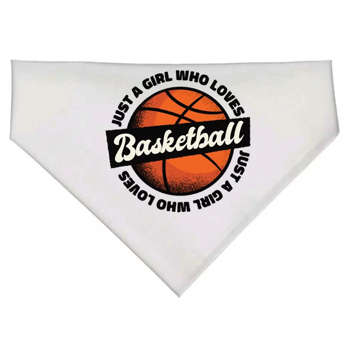 Just A Girl Who Loves Basketball USA-Made Doggie Bandana