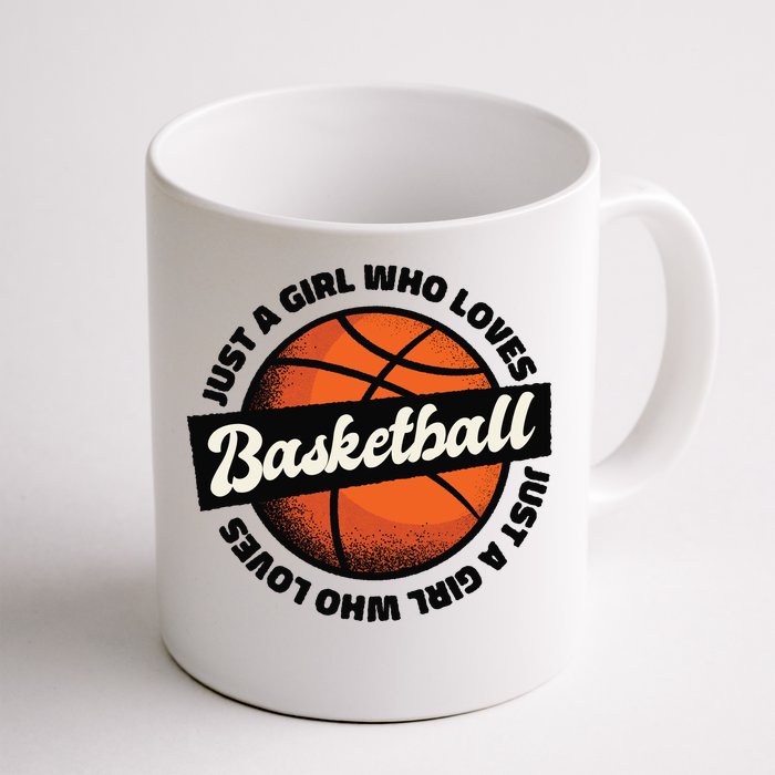 Just A Girl Who Loves Basketball Front & Back Coffee Mug