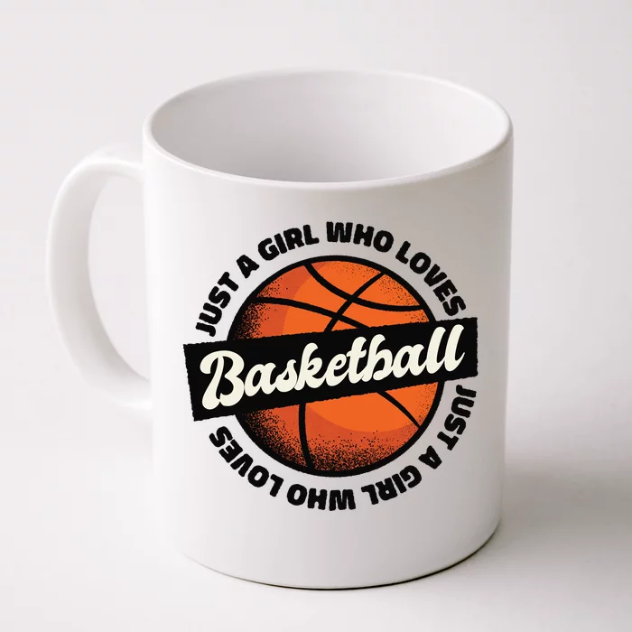 Just A Girl Who Loves Basketball Front & Back Coffee Mug