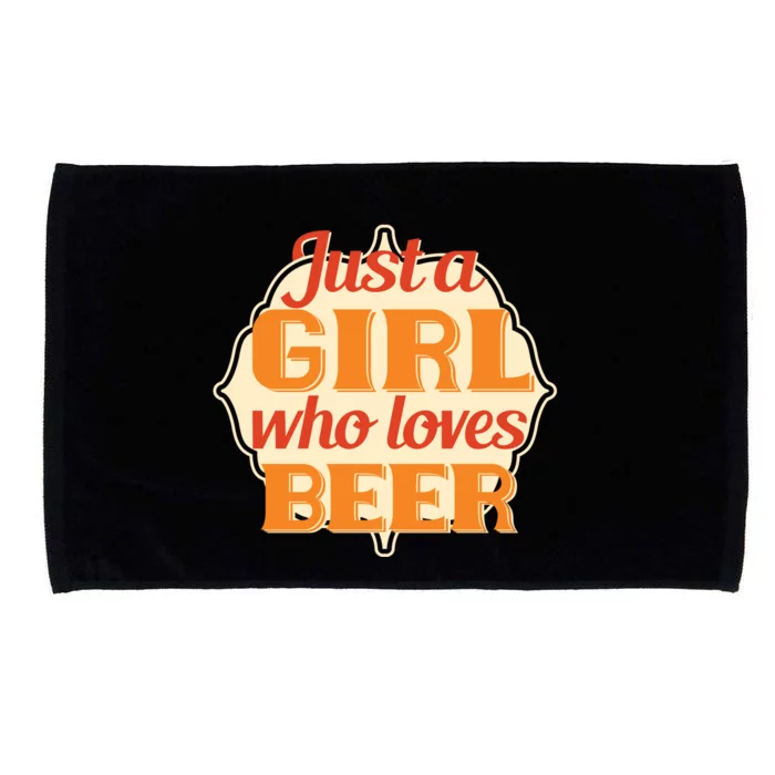 Just A Girl Who Loves Beer Microfiber Hand Towel