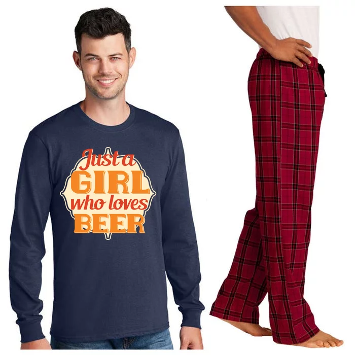 Just A Girl Who Loves Beer Long Sleeve Pajama Set