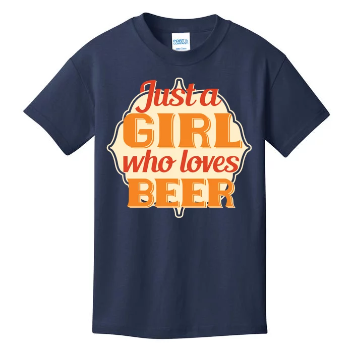 Just A Girl Who Loves Beer Kids T-Shirt