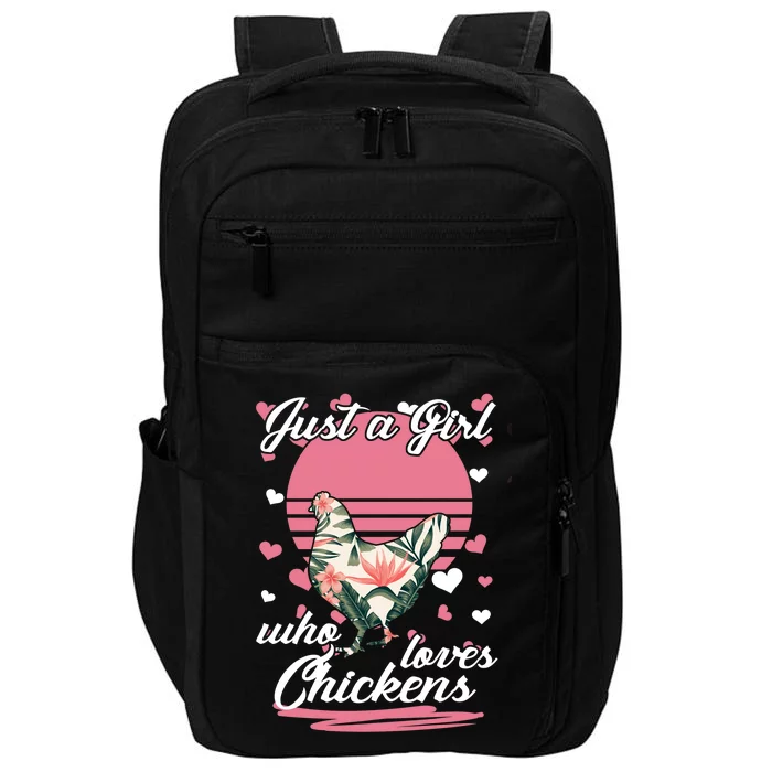 Just A Girl Who Loves Chickens Impact Tech Backpack