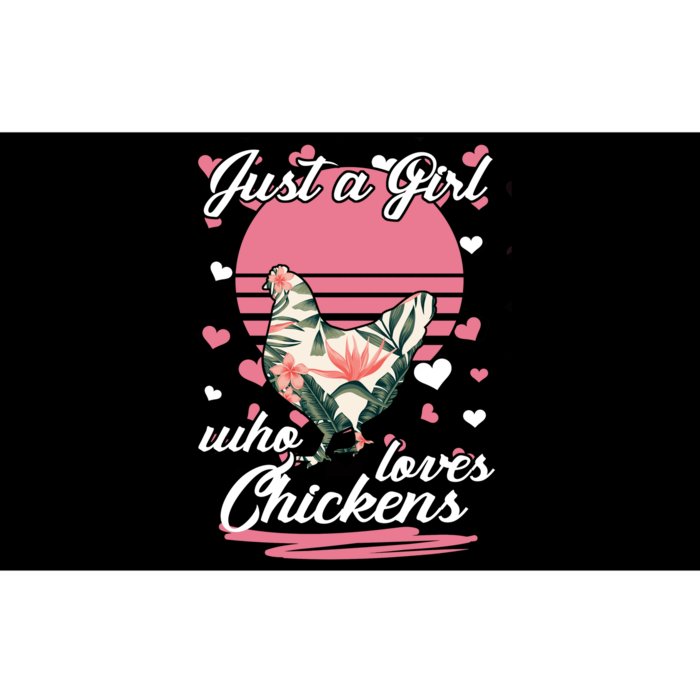 Just A Girl Who Loves Chickens Bumper Sticker