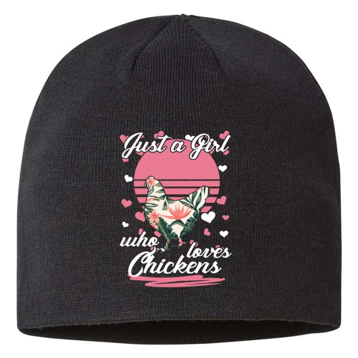 Just A Girl Who Loves Chickens 8 1/2in Sustainable Knit Beanie