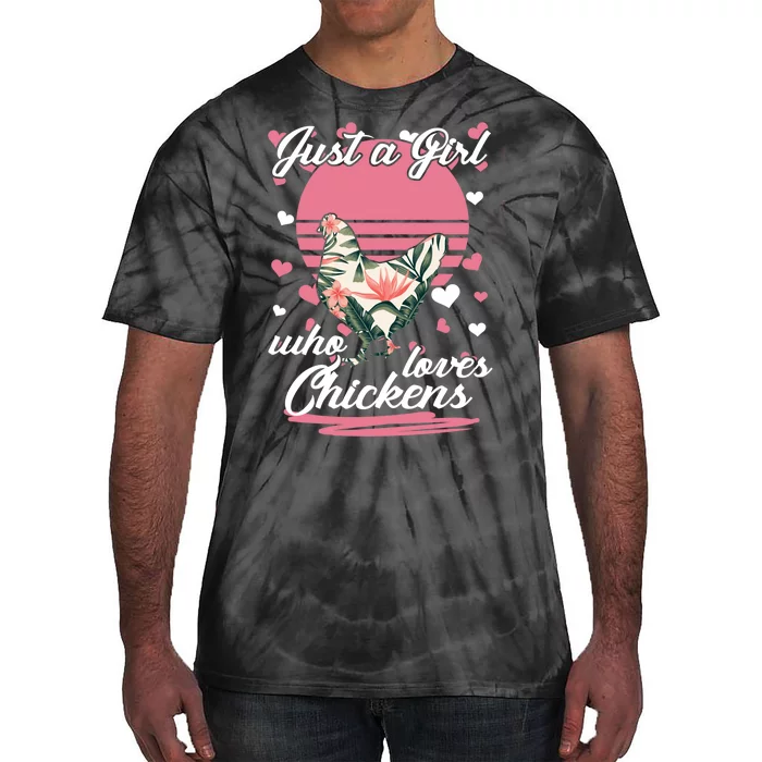 Just A Girl Who Loves Chickens Tie-Dye T-Shirt