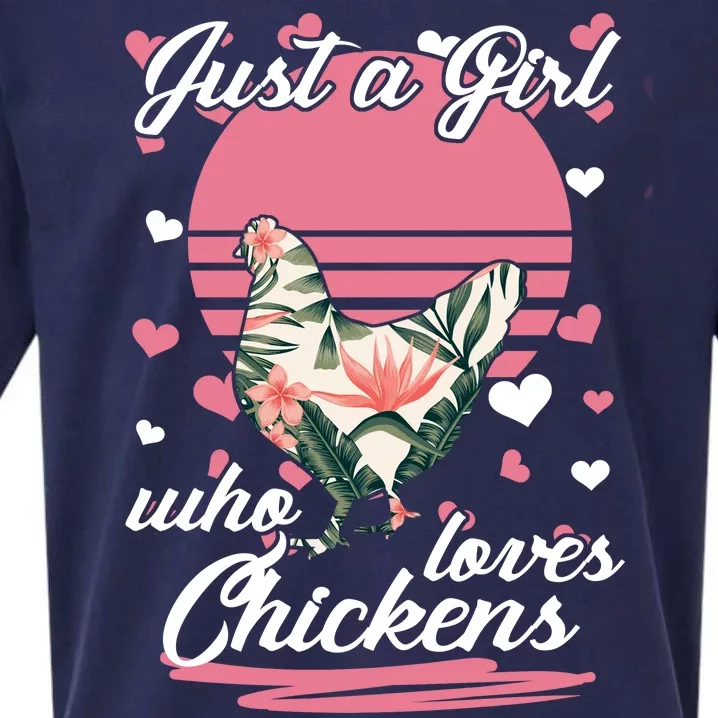 Just A Girl Who Loves Chickens Sueded Cloud Jersey T-Shirt