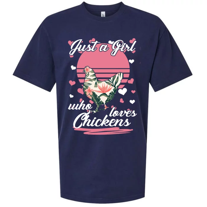 Just A Girl Who Loves Chickens Sueded Cloud Jersey T-Shirt