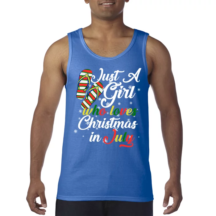 Just A Girl Who Loves Christmas In July Tank Top