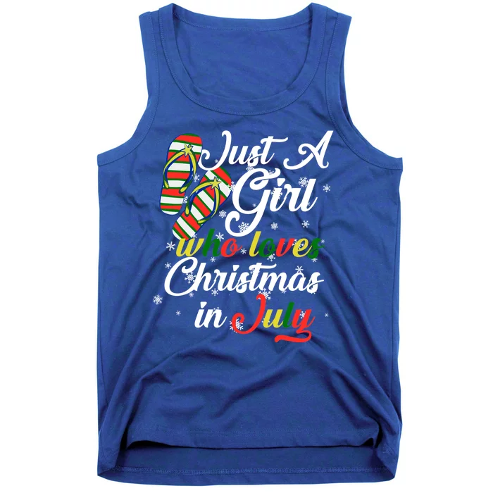 Just A Girl Who Loves Christmas In July Tank Top