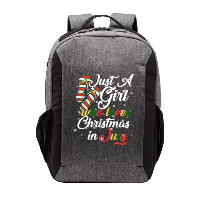 Just A Girl Who Loves Christmas In July Vector Backpack