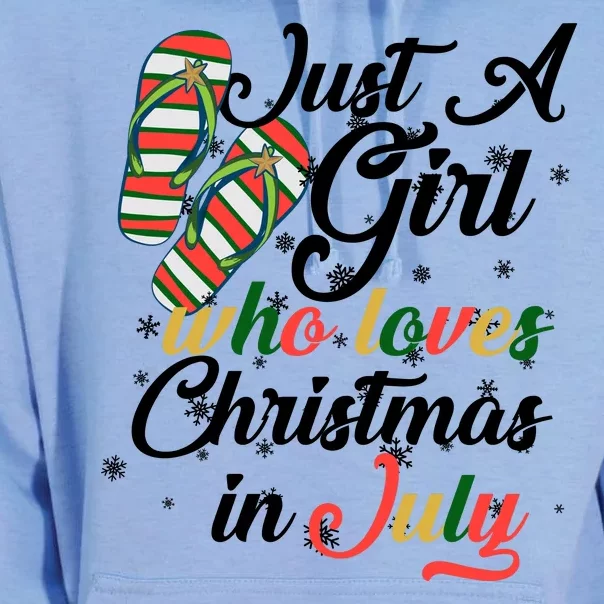 Just A Girl Who Loves Christmas In July Unisex Surf Hoodie