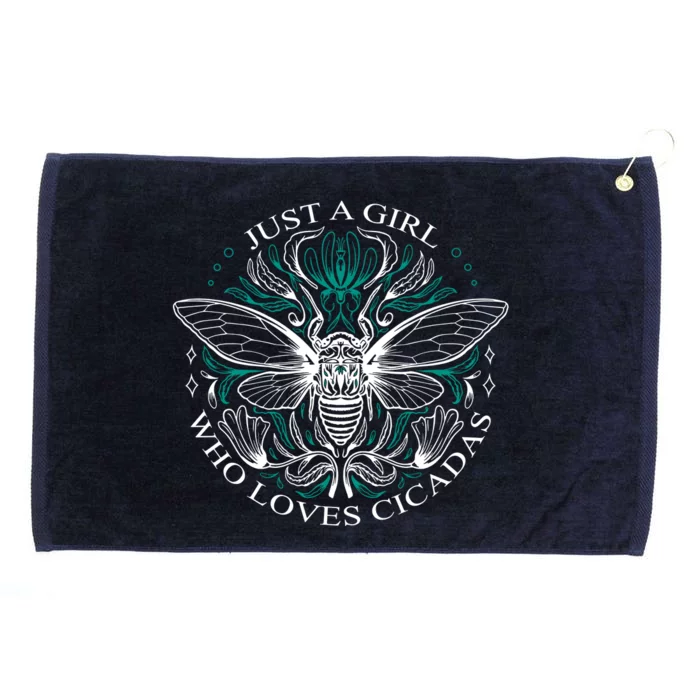 Just A Girl Who Loves Cicadas Grommeted Golf Towel