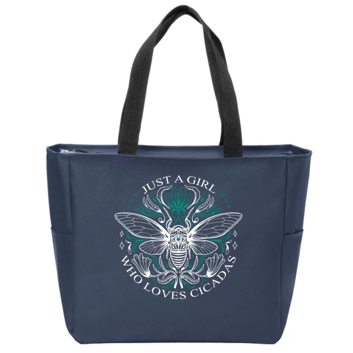 Just A Girl Who Loves Cicadas Zip Tote Bag