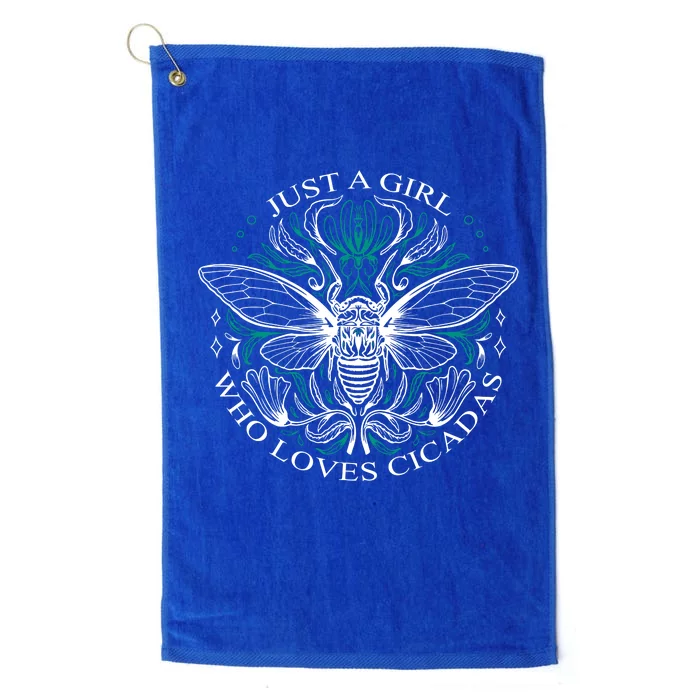 Just A Girl Who Loves Cicadas Platinum Collection Golf Towel