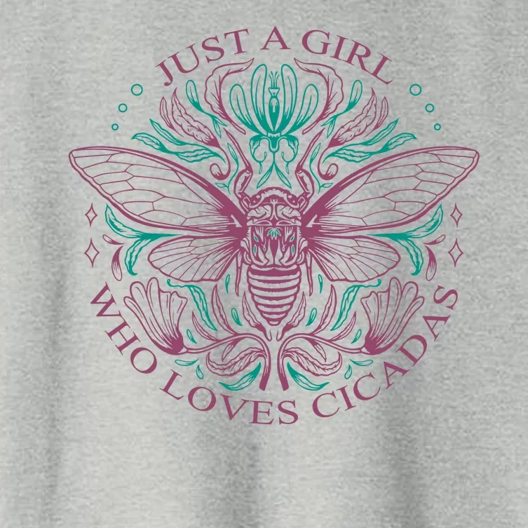 Just A Girl Who Loves Cicadas Women's Crop Top Tee