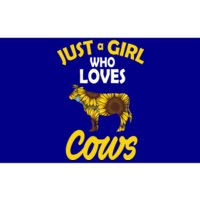 Just A Girl Who loves Cows Flowers Bumper Sticker